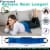 Heating Pad Microwavable Neck Wrap - Reusable Flaxseed Hot and Cold Packs – Blue Perspective: right