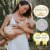 EcoNaps Reusable Cloth Diaper | One Size | Grey Folk Botanical Perspective: right