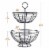 REGAL TRUNK  CO 2 Tier Bowl Fruit Basket, Farmhouse Wire Basket Perspective: right