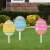 Glitzhome Set of 3 15 H Wooden Easter Egg Yard Stake Perspective: right