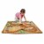 Melissa & Doug® Round the Construction Zone Work Site Rug and Vehicle Set Perspective: top