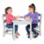 Melissa & Doug® Wooden Table & Chairs Set - Gray Perspective: top