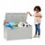 Melissa & Doug® Wooden Toy Chest - Gray Perspective: top