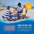 Ben Kaufman Oversized Striped Towels, 100% Cotton, Quick-Dry, 32 x 62 , Blue 2PK Perspective: top