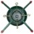 Jack Post 29.5 Green and Red Christmas Tree Stand Real Live Trees Up to 12' Tall Perspective: top