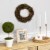 Northlight 13 Green and Brown Moss and Twig Artificial Spring Wreath - Unlit Perspective: top