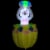 Northlight 5.5ft Lighted and Animated Inflatable Easter Bunny Basket Outdoor Decoration Perspective: top
