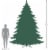 Northlight 12' Pre-Lit Heavily Flocked Pine Medium Artificial Christmas Tree - Clear Lights Perspective: top
