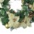 Northlight White Poinsettia and Pine Cone Artificial Christmas Wreath - 24-Inch, Unlit Perspective: top