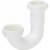 Do it Best 1-1/2 In. or 1-1/4 In White Plastic J-Bend, Carded 403236 Perspective: top