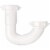 Do it Best 1-1/2 In. or 1-1/4 In.. White Plastic J-Bend, Carded 403799 Perspective: top