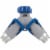 Best Garden Plastic Dual Y-Hose Shutoff Connector 37091-P Perspective: top