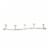 Spectrum Sweep Screw Mount 5-Hook Single Rack - Satin Nickel Perspective: top