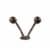 Spectrum Stratford Wall Mount Double Hook - Bronze Perspective: top