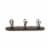 Spectrum Millbrook 3-Hook Rack - Natural/Silver Perspective: top
