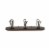 Spectrum Millbrook 3-Hook Rack - Natural/Silver Perspective: top
