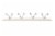 Spectrum Stratford 4-Double Hook Wood Rack - White/Chrome Perspective: top
