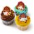 Variety Cupcakes with Buttercream Icing Perspective: top