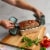 Nordic Ware Naturals Meat Loaf Pan and Lifting Trivet, Multicolor Perspective: top