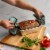 Nordic Ware Naturals Meat Loaf Pan and Lifting Trivet, Multicolor Perspective: top