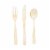 Unique® Plastic Cutlery Gold 18 pc Perspective: top