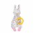 Manhattan Toy Cherry Blossom Days Baby Bunny Blankie and Teether Perspective: top