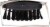 Ace Boar Bristles Club Brush - Black Perspective: top