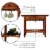 Leick Furniture Wood Mission Wine Table with Storage Drawers in Russet Oak Perspective: top