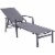 Hanover NAPLESCHS-GRY Aluminum Adjustable Outdoor Chaise Lounge Gray Perspective: top