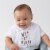 Neat Solutions® 5-Pack Boy Aspirational Water-Resistant Infant Bibs in Oatmeal/White Perspective: top