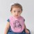 Neat Solutions® 3-Pack Girl Water Resistant Heather Infant Bibs in Pink Multi Perspective: top