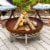 Curonian 79Jura Jura Stainless Steel & Wood Burning Fire Pit Perspective: top