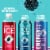 Sparkling Ice® Caffeinated Blue Raspberry Flavored Sparkling Water Can Perspective: top