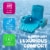 TRC Recreation Folding Baja Chair Swimming Pool Float Armchair, Tropical Teal Perspective: top