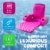 TRC Recreation Folding Baja II Lounge Portable Swimming Pool Float Flamingo Pink Perspective: top