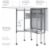 SD Studio Designs Cutting Table with Sewing Board Grid, Guides Top & Storage - Silver/White Perspective: top