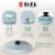 Haden Highclere Stainless Steel Cordless Electric Kettle - Poole Blue Perspective: top