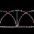 Hofert 7.5' Lighted White Christmas Pathway Fence - Multi-Color Lights Perspective: top