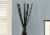 Monarch Specialties I 2017 Satin Black Metal 72 in.H Contemporary Coat Rack Perspective: top