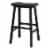 Winsome 29 Bar Saddle Stool in Black Perspective: top