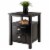 Winsome Trading Timber Side Table Black Each (20920WTI) Perspective: top