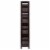 Leo 5-Pc Storage Shelf With 4 Foldable Woven Baskets, Espresso And Chocolate Perspective: top