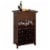 Winsome 40.4 x 26.6 x 15.7 Wood Wine Cabinet With 1-Drawer Glass Rack Antique Walnut Perspective: top