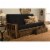 Kodiak Furniture Lodge Futon with Suede Fabric Mattress in Walnut/Black Perspective: top