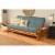 Kodiak Furniture Phoenix Frame with Linen Fabric Mattress in Aqua Blue/Butternut Perspective: top