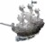 BePuzzled 3D Pirate Ship Crystal Puzzle Perspective: top