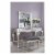 Ashley Furniture Coralayne Upholstered Wood Stool in Silver Perspective: top