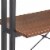 TMS Connection 4-Tier Contemporary Metal Bookshelf in Walnut/Black Perspective: top