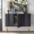 TMS Valen Channel Contemporary MDF & Metal Front Sideboard in Black Perspective: top