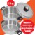 Maxam 9-Element Waterless Cookware Set Durable Stainless Steel Construction, 17 Pieces Perspective: top
